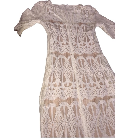 XXXI ROMANTIC Size 2 or small ivory lace dress nude lining NWT - Picture 1 of 15